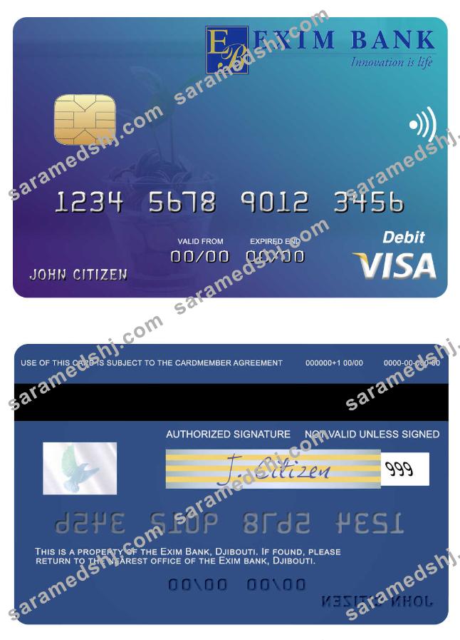 Djibouti Exim Bank visa debit card